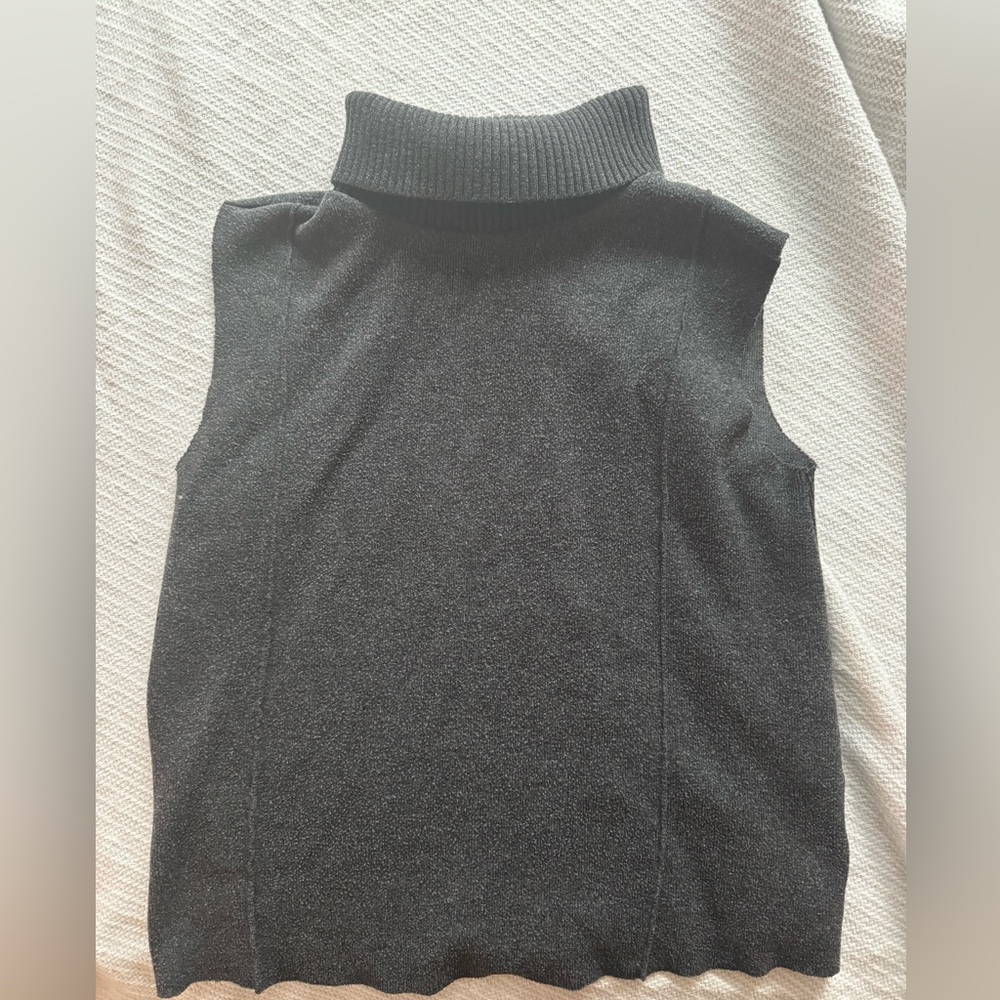Black Sleeveless Turtleneck Sweater Zara